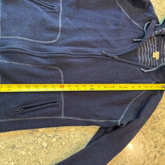 L.L. Bean Blue Gray Knit Sweater Hoodie XL Women’s - Picture 3 of 9